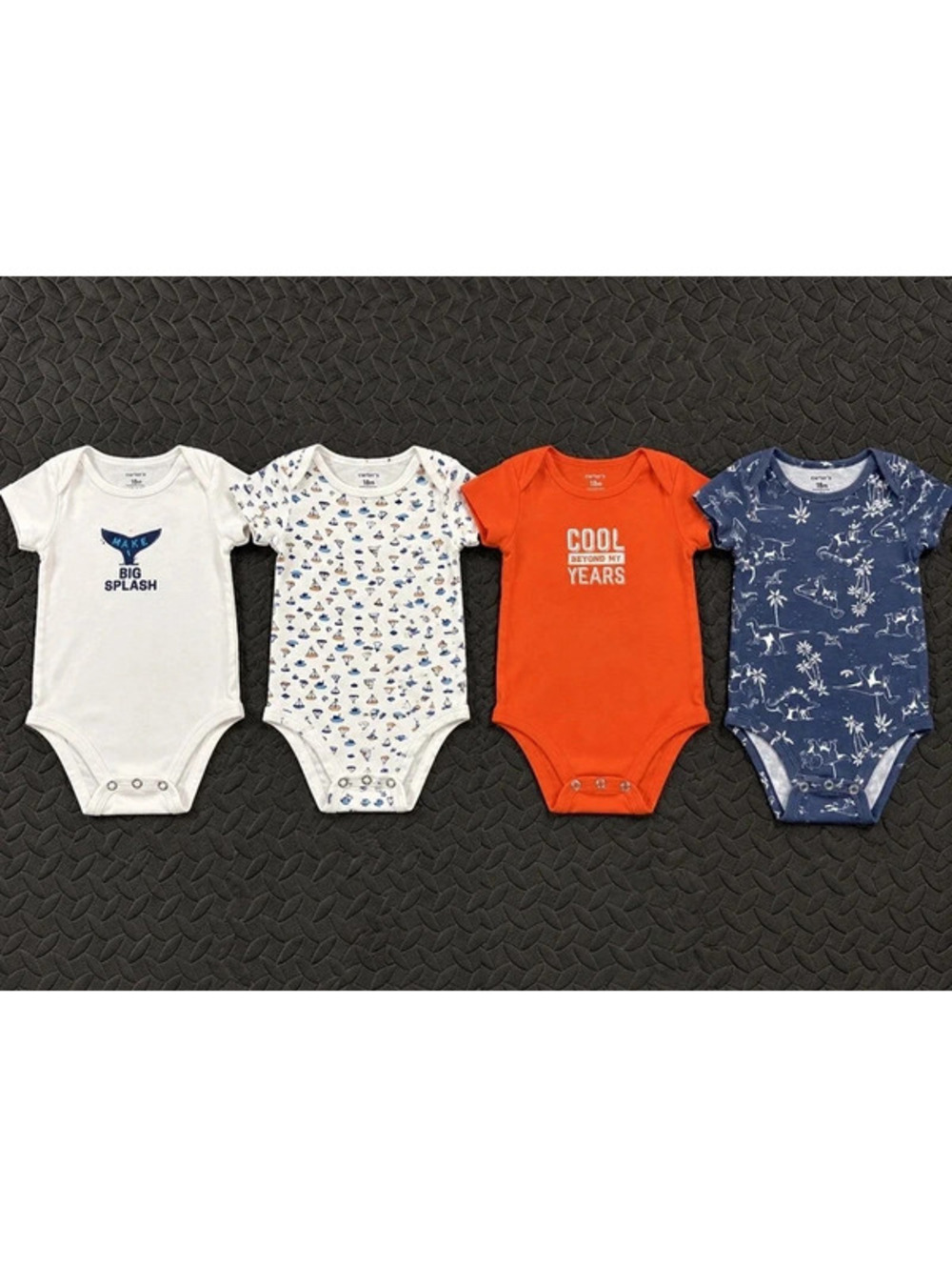 Boys 18M 4pc Bodysuit Bundle Carter’s Sailboats Dinosaurs